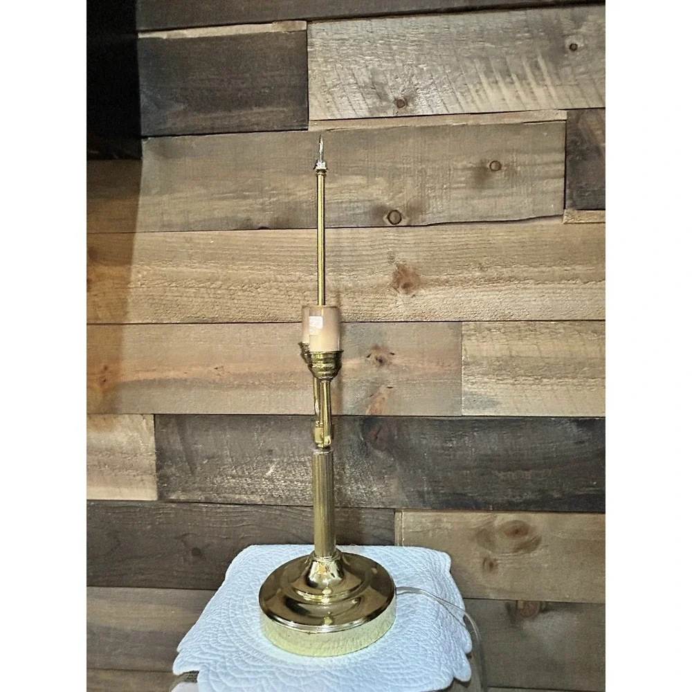 Vintage‎ Brass Bouillotte Double Arm Student Library Table/Desk Lamp 19.75